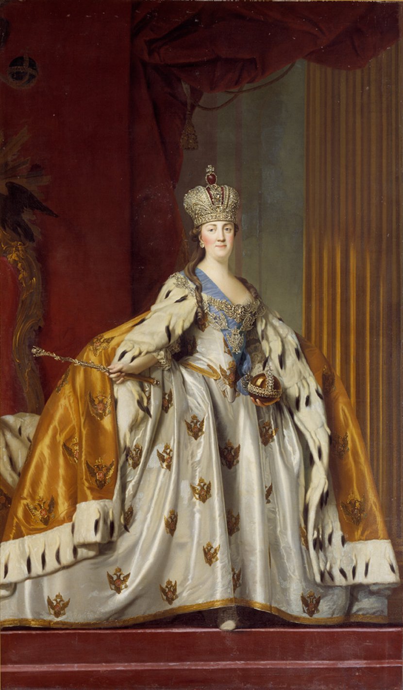 Ruska imperatorka Katarina II Velika sa imperijalnom krunom na glavi, onom kojom je krunisana Ruska imperatorka Katarina II Velika sa imperijalnom krunom na glavi, onom kojom je krunisana