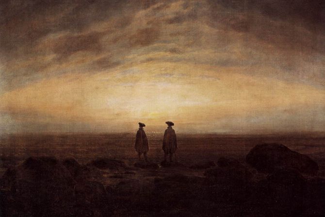 Caspar David Friedrich Two Men by the Sea