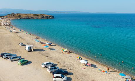 Trani Amudia, plaža, plaža u Grčkoj Trani Amudia, plaža, plaža u Grčkoj